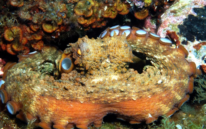 La evolución anatómica de los pulpos (molusco cefalópodo) es un milagro de la naturaleza.