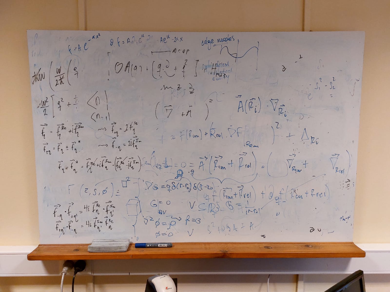 Photo of a blackboard after an intense day of work.