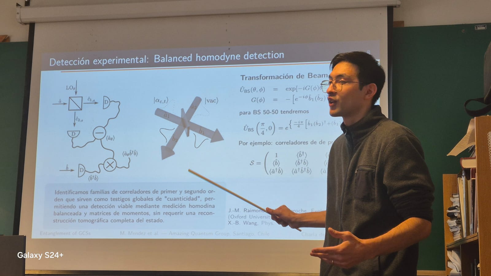 Presentation of work on theoretical-experimental quantum optics to the FAMOP group.